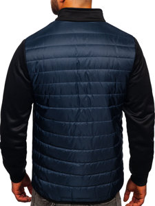 Chaqueta acolchada de entretiempo para hombre color azul oscuro Bolf M10013