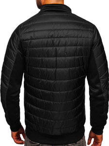 Chaqueta acolchada de entretiempo para hombre color negro Bolf M10012