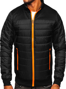 Chaqueta acolchada de entretiempo para hombre color negro Bolf M10012