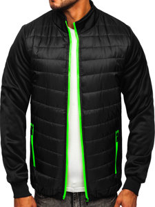 Chaqueta acolchada de entretiempo para hombre color negro Bolf M10013