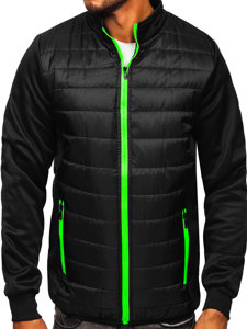 Chaqueta acolchada de entretiempo para hombre color negro Bolf M10013