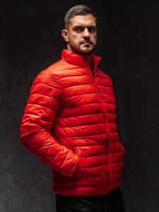 Chaqueta acolchada de entretiempo para hombre color rojo Bolf 13007