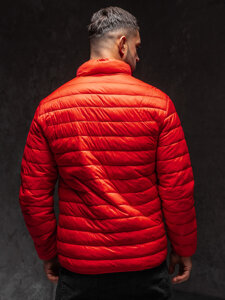 Chaqueta acolchada de entretiempo para hombre color rojo Bolf 13007