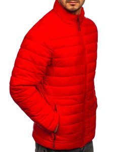 Chaqueta acolchada de entretiempo para hombre color rojo Bolf 13007