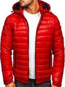 Chaqueta acolchada de entretiempo para hombre color rojo Bolf 6794