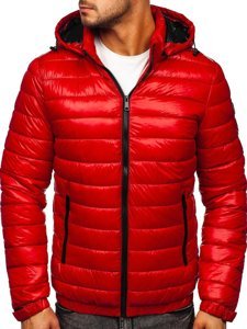 Chaqueta acolchada de entretiempo para hombre color rojo Bolf 6794