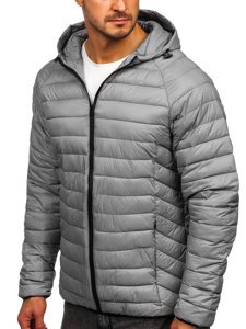 Chaqueta acolchada de entretiempo para hombre gris Bolf 13021