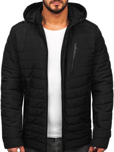 Chaqueta acolchada de entretiempo para hombre negro Bolf 22M305