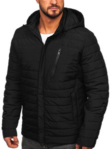 Chaqueta acolchada de entretiempo para hombre negro Bolf 22M305