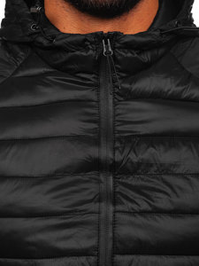 Chaqueta acolchada de entretiempo para hombre negro Bolf  58M13021