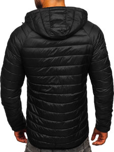 Chaqueta acolchada de entretiempo para hombre negro Bolf  58M13021