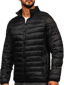 Chaqueta acolchada de entretiempo para hombre negro Bolf 5M703