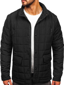 Chaqueta acolchada de entretiempo para hombre negro Bolf 5M709