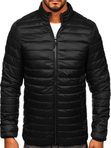 Chaqueta acolchada de entretiempo para hombre negro Bolf LY33