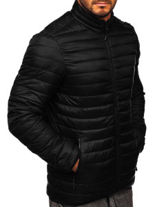 Chaqueta acolchada de entretiempo para hombre negro Bolf LY33