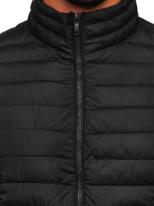 Chaqueta acolchada de entretiempo para hombre negro Bolf R9002