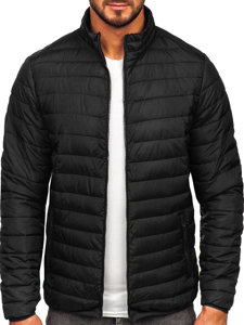 Chaqueta acolchada de entretiempo para hombre negro Bolf R9002