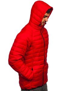 Chaqueta acolchada de entretiempo para hombre rojo Bolf 13021