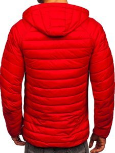 Chaqueta acolchada de entretiempo para hombre rojo Bolf 13021