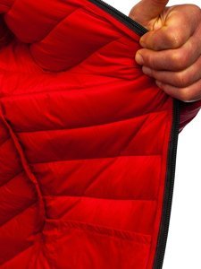 Chaqueta acolchada de entretiempo para hombre rojo Bolf 13021