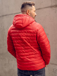 Chaqueta acolchada de entretiempo para hombre rojo Bolf 13021A