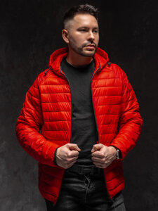 Chaqueta acolchada de entretiempo para hombre rojo Bolf 13021A1