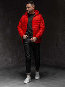 Chaqueta acolchada de entretiempo para hombre rojo Bolf 13021A1