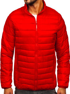 Chaqueta acolchada de entretiempo para hombre rojo Bolf 5M703