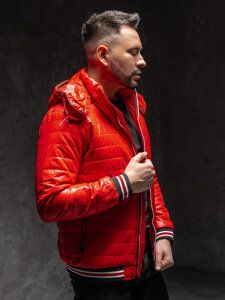 Chaqueta acolchada de entretiempo para hombre rojo Bolf 6191A1