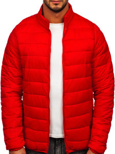 Chaqueta acolchada de entretiempo para hombre rojo Bolf LY33