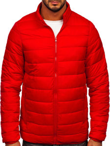 Chaqueta acolchada de entretiempo para hombre rojo Bolf LY33