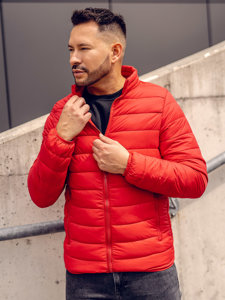 Chaqueta acolchada de entretiempo para hombre rojo Bolf LY33A