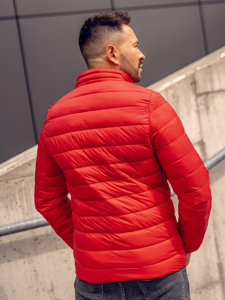 Chaqueta acolchada de entretiempo para hombre rojo Bolf LY33A