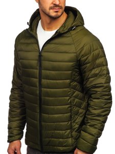 Chaqueta acolchada de entretiempo para hombre verde Bolf 13021