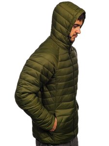 Chaqueta acolchada de entretiempo para hombre verde Bolf 13021