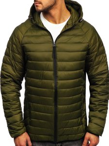 Chaqueta acolchada de entretiempo para hombre verde Bolf 13021