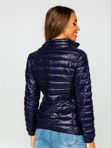 Chaqueta acolchada de entretiempo para mujer azul oscuro Bolf 5M706