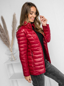 Chaqueta acolchada de entretiempo para mujer burdeos Bolf 16M9108