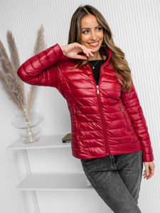 Chaqueta acolchada de entretiempo para mujer burdeos Bolf 16M9108