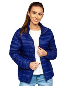 Chaqueta acolchada de entretiempo para mujer color azul oscuro Denley 23037