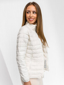 Chaqueta acolchada de entretiempo para mujer color beige Bolf 1141