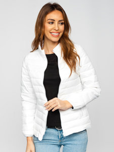 Chaqueta acolchada de entretiempo para mujer color blanco Bolf 1141