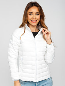 Chaqueta acolchada de entretiempo para mujer color blanco Bolf 1141