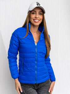 Chaqueta acolchada de entretiempo para mujer color cobalto Bolf 1141