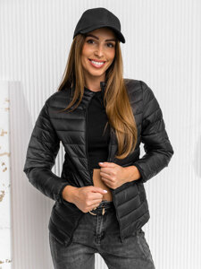 Chaqueta acolchada de entretiempo para mujer color negro Bolf 1141