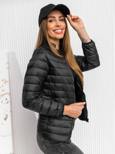 Chaqueta acolchada de entretiempo para mujer color negro Bolf 1141