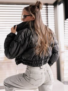 Chaqueta acolchada de entretiempo para mujer negro Bolf 1250A