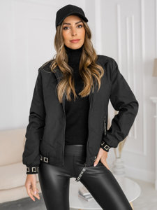 Chaqueta acolchada de entretiempo para mujer negro Bolf 5M3161