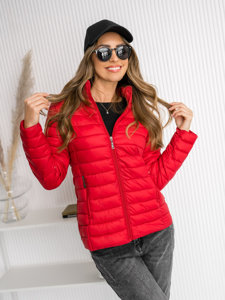 Chaqueta acolchada de entretiempo para mujer rojo Bolf 16M9111