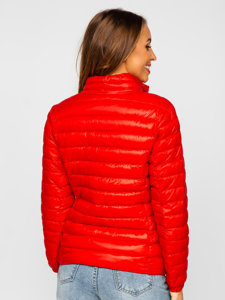 Chaqueta acolchada de entretiempo para mujer rojo Bolf 5M706